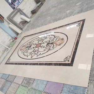 Cuchillo de agua de diseño moderno de alta calidad para <span class=keywords><strong>parquet</strong></span>, piedra Natural, rectángulo, medallón de chorro de agua, medallón de suelo de mármol, losa grande - Product Image 3