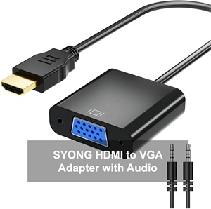 SYONG 1080P HDTV vers <span class=keywords><strong>VGA</strong></span> <span class=keywords><strong>adaptateur</strong></span> câble convertisseur numérique vers analogique <span class=keywords><strong>pour</strong></span> Xbox <span class=keywords><strong>PS4</strong></span> PC ordinateur portable TV Box projecteur affichage - Product Image 1