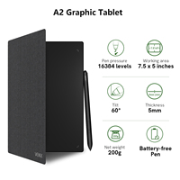 VEIKK A2 Tablet gambar grafis Digital, Tablet menggambar Digital level tekanan 16384 untuk perangkat Windows Mac Android dan Linux