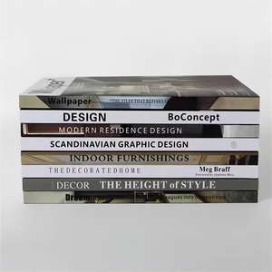 Simple, moderno, simulación, modelo de libro decorativo, luz de habitación, decoraciones de lujo, adornos, revista de cuero suave en inglés - Product Image 5