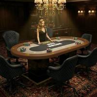 Table de jeu de casino personnalisable de qualité supérieure YH, table de poker Texas Hold'em pour le divertissement