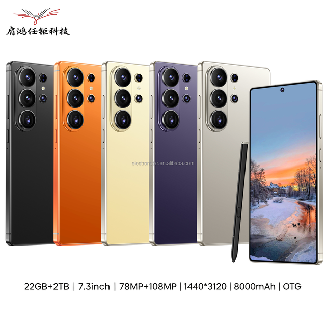 22G+2TB Factory Price 2026 NEW Android 15 Phone S26 Ultra 5G Smartphone Built-in Pen 108MP LTE Cellular Dual-SIM Big Screen