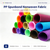 Tissu non tissé en polypropylène (PP) directement de l'usine, rouleau non tissé multicolore pour la fabrication de sacs et l'emballage