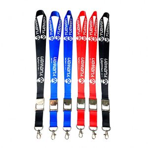 Personalized Fashion <b>Polyester</b> Ribbon Satin <b>Lanyard</b> With Silk Screen Printing Custom Neck Strap and Logo - Product Image 1