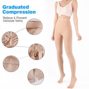 Collants <span class=keywords><strong>de</strong></span> compression médicale unisexe à soutien gradué, sans pied, pour varices, œdèmes et voyages, et leggings - Product Image 4