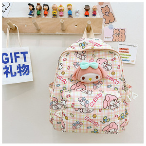 New Crossborder Unisex Kids Softback <b>Backpack</b> Cartoon Print Characters Zipper Durable Water Resistant Primary School <b>Students</b> - Product Image 2