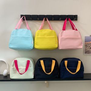 Solid Color Backpack Teenager School Bag Primary Middle High School Backpack <b>Lunch</b> Bag Pencil Bag 3 Pieces <b>Set</b> - Product Image 4