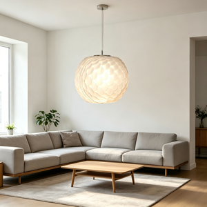 Scallop Shell Pendant Light Modern <b>White</b> Chandelier <b>Hanging</b> Lamp for Bedroom Restaurant Bar E26 - Product Image 6