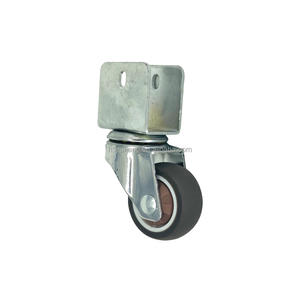 U-förmige seitlich montierte Rollen mit Bremse <span class=keywords><strong>TPR</strong></span> <span class=keywords><strong>Rubber</strong></span> Mute Solid Wheel für Möbel - Product Image 6