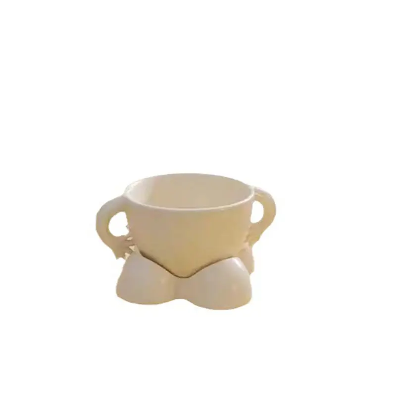 Nordic style lovely cream mug Original fun creative coffee cup saucer
