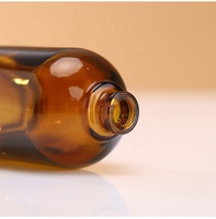 Flacon de parfum ambré à sertir de 30 ml, 50 ml, 100 ml, flacon pulvérisateur en verre vide avec bouchon en bois de bambou pour emballage de parfum, impression de logo personnalisée