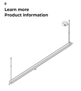 VJC IP21 <span class=keywords><strong>65W</strong></span> Luminaire suspendu LED moderne en aluminium en forme de U sans zone sombre pour plafond - Product Image 6