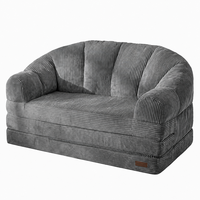 Luxuriöses Muscheldesign Cord-Polster Modernes 2-Sitzer-Sofa Kompressionsverpacktes Loveseat Schlafsofa Villa Wohnmöbel