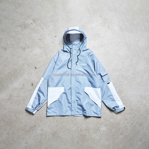 Veste coupe-vent imperméable personnalisée pour homme, veste zippée coupe-vent, veste softshell patchwork, veste en nylon coupe-vent - Product Image 1