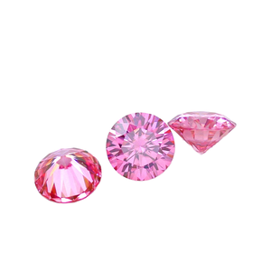 Yishengジュエリー卸売8mmラウンドカットルースピンク<span class=keywords><strong>Moissanite</strong></span> (D E F VVS1) ジュエリー作り用GRA証明書付き - Product Image 1