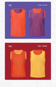 Chaleco de Entrenamiento de Fútbol Reversible de Venta Directa de Fábrica, Chaleco de Fútbol de Doble Cara, Petos Deportivos Personalizados de Malla - Product Image 5