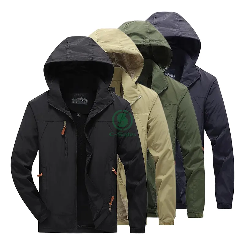 Outdoor Tactical Softshell Jacket Men, Men's Combat Hiking Men's Jackets & Coats, Windbreaker Sports Jacket With Zipper Pockets