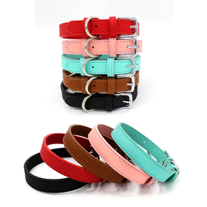 Qbellpet 2025 Nuevo Collar de Diseño para Mascotas de Cuero PU de Lujo, Ajustable, Impermeable, de Color Sólido, para Perros Pequeños y Medianos - Product Image 1