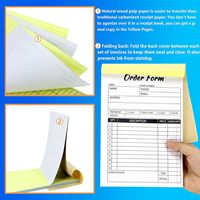 Mini Restaurant Menu Commande Vérifier Marchandises Livraison Reçu Livre Impression