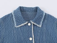 TAOP&ZA Otoño 2026 Nueva Chaqueta Vaquera Elegante y Sencilla para Mujer con Solapa, Manga Larga y Botones Decorativos 4001056
