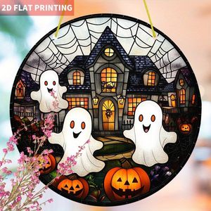 Esplosioni carino di Halloween Catcher per finestra appesa, fantasma castello di zucca acrilico - Product Image 4