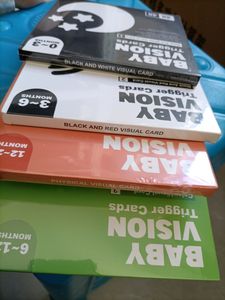 Kartu Pelacak Warna Pendidikan Dini Lala untuk Bayi Baru Lahir Stimulasi Visual Kartu Latihan Hitam Putih Terbuat dari Kertas - Product Image 5