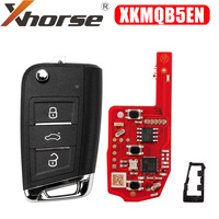 Xhorse 2nd Generation XKMQB5EN English Version Vehicle Keys with 3 Buttons Wire Remote Key in MQB Style