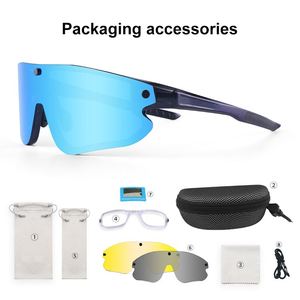 Outdoor Interchangeable Lens TR90 Oversize Polarized Magnetic Sports Sunglasses Cycling <b>Glasses</b> with <b>Glasses</b> <b>Case</b> - Product Image 3