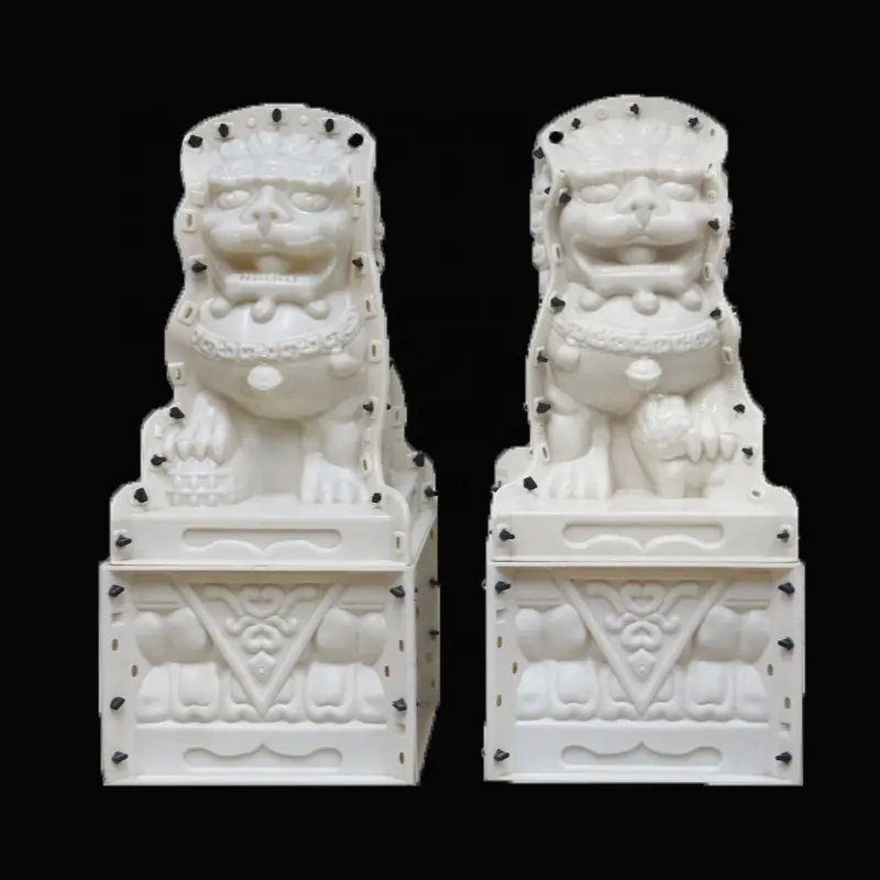 Molde de leão de cimento europeu para decoração de portas de balconios de casas, moldes de plástico para estátuas, estilo chinês
