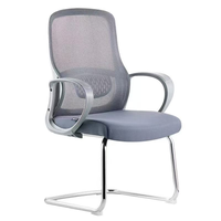Chaises de bureau modernes à dossier haut pour conférences, chaises de formation en maille sans roulettes pour visiteurs