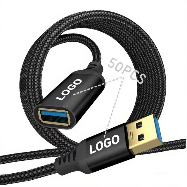 USB 3.0 Extension Cable 3M Type a Male to Female Extender Cord Nylon Braided 5Gbps Data Transfer Cables for Webcam Computer Cars