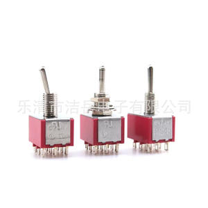 Mt <b>Toggle</b> <b>Switch</b> Mts102 3 Pin 2 Position 6 Pin 9 Pin 12 Pin Waterproof Cap Ip40 Copper Pins 16mm Installation - Product Image 2