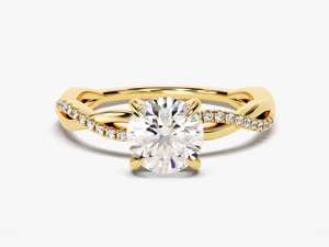 Обручальное кольцо с бриллиантом, 14 карат, 18 карат - Product Image 3