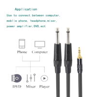 Doonjery — câble Audio Jack 6.35mm à Double Jack 1/4mm, adaptateur Jack 1/8 "TS, pour stéréo, 3.5 pouces, 3.5mm à Double Jack 6.5mm