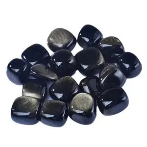 Wholesale Customized Tumbled healing Gemstones Polished Stones Crystals Gold Obsidian For fengshui Decoration