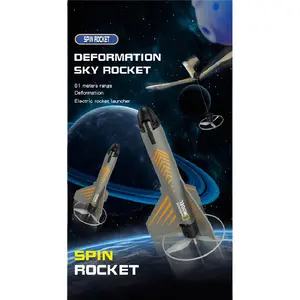 Ross-border-cohete volador para niños, juguete de paracaídas de libélula, modelo espacial de simulación