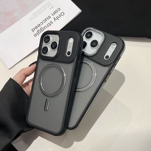 Nouvelle Coque Magnétique Bicolore Effet Peau 360° Intégrale avec Support d'Objectif et Béquille de Protection pour <span class=keywords><strong>iPhone</strong></span> 17 16 15 14 - Product Image 5