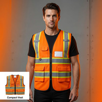 Gilet de sécurité réfléchissant haute visibilité OEM pour la construction, la conduite routière, le travail et la sécurité