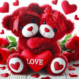 Ours en Peluche Personnalisé OEM ODM Je T'aime Rouge Rose Blanc, Jouets en Peluche Ours en Peluche Animaux en Peluche, Cadeaux pour la Fête des Mères et la Saint-Valentin - Product Image 4