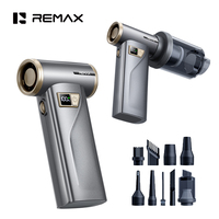 REMAX RS-SF29 Ventilador Portátil de Mano 3 en 1 de Alta Velocidad y Soplador de Aire Eléctrico Ajustable de 100 Velocidades y Aspiradora para PC y Coche