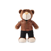 Poupée ours en peluche casque de moto