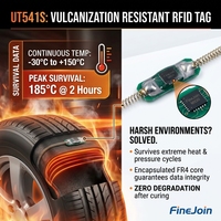 Étiquette de pneu RFID UHF intégrée à ressort, OEM d'usine, Impinj M830, substrat FR4, 50x3.3mm, vulcanisable, pour pneu intelligent