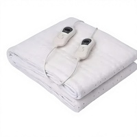 Matelas chauffant à double commande 150*160cm, 6 niveaux de chaleur, arrêt automatique, minuterie 1-10H, lavable, pour lit domestique