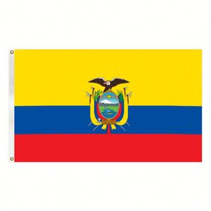 Bandera de Ecuador de poliéster de 3x5 pies a precio económico y bandera nacional con dos ojales - Product Image 1