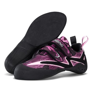 Chaussures d'escalade orange et noir à motif camouflage, avec fermeture Velcro, semelle en caoutchouc, pour sports de plein air, unisexe - Product Image 3
