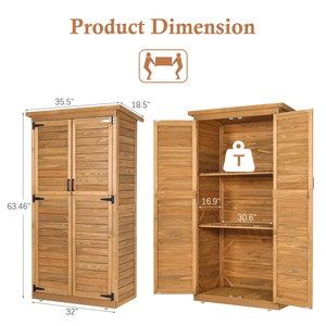 <span class=keywords><strong>Abri</strong></span> de <span class=keywords><strong>jardin</strong></span> en <span class=keywords><strong>bois</strong></span> Combohome avec armoire haute et étagères réglables robustes, organisateur d'outils de <span class=keywords><strong>jardin</strong></span> résistant aux intempéries pour la pelouse - Product Image 6