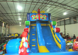 Top người bán trẻ em ngoài trời <span class=keywords><strong>Inflatable</strong></span> Bouncer <span class=keywords><strong>Inflatable</strong></span> khô trượt với hồ bơi - Product Image 4
