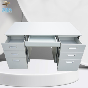 Giá rẻ thép hiện đại Bàn máy tính với ngăn kéo cho siêu thị sử dụng thương mại nội thất văn phòng nhà Máy Giá - Product Image 4