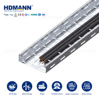Hdmann Certifié CE, chemin de câbles perforé HDG de 600 mm, testé par pulvérisation salée, pour la distribution d'énergie des postes de transformation côtiers