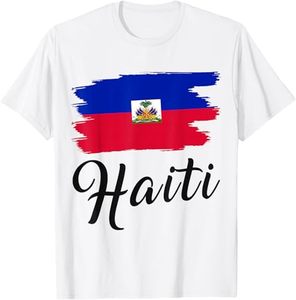 Spedizione Gratuita T-Shirt Souvenir Caraibico con Bandiera Haitiana, T-Shirt Orgoglio Haitiano con Impronta Digitale '<span class=keywords><strong>È</strong></span> nel mio DNA' - Product Image 5